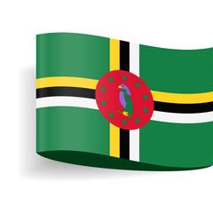Dominica Flag Vector Label Tag Icon