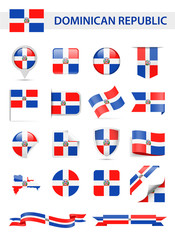 Dominican Republic Flag Vector Set