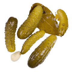 Cucumbers salted isolation