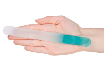 Nail file in hands 