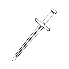 Sword medieval weapon icon vector illustration graphic design