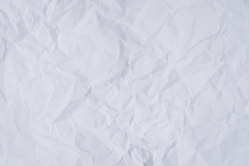 White crumpled paper background and texture