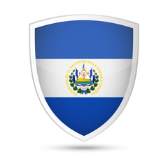 El salvador Flag Vector Shield Icon