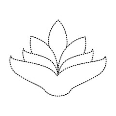 Flower heraldic symbol icon vector illustration graphic design