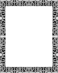 Obraz premium White Frame with Decorated Borders