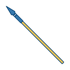 Spear medieval weapon icon vector illustration graphic design