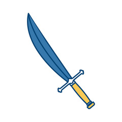 Sword medieval weapon icon vector illustration graphic design