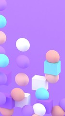 3d lines background. Abstract wallpaper. Geometric shapes. Trendy modern illustration. 3d rendering. Poster backdrop. Colorful poster backdrop. Minimal style.