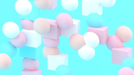 3d lines background. Abstract wallpaper. Geometric shapes. Trendy modern illustration. 3d rendering. Poster backdrop. Colorful poster backdrop. Minimal style.