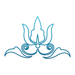 Flower heraldic symbol icon vector illustration graphic design