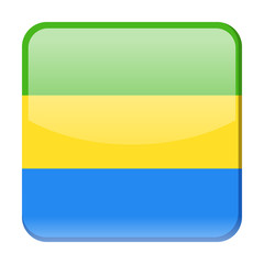 Gabon Flag Vector Square Icon