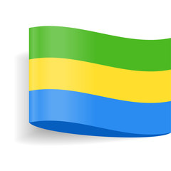 Gabon Flag Vector Label Tag Icon