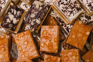 sweets and cake on the wedding table