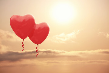 Luftballons in Herzform 