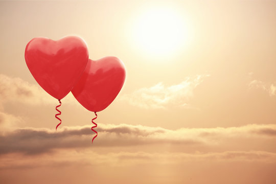 Luftballons in Herzform 