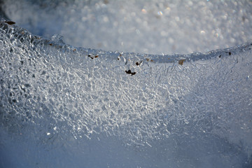 Pattern from frozen water 