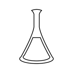 Lab flask isolated icon vector illustration graphic design