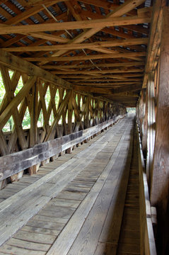 Interior of Clarkson Covered Bridge