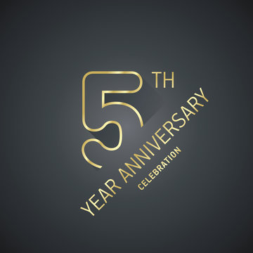 Anniversary 9th year celebration logo gold black greeting card