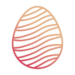 easter egg with    curved lines   design
