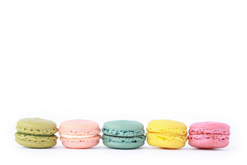 Colorful French Macarons with Room for Copy