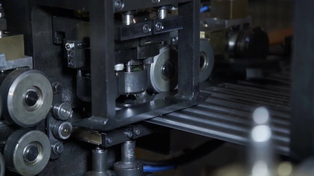 Radiator manufacturer robotic equipment on radiator building plant at works