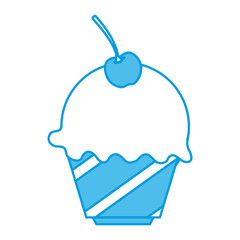 Cupcake delicious dessert icon vector illustration graphic design