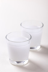 Alcohol Raki with anis. Turkish, Greek aperitif arak, Ouzo