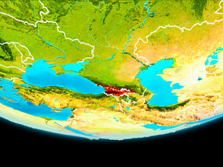 Satellite view of Georgia