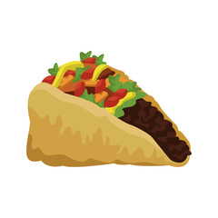 Taco mexican food icon vector illustration graphic design
