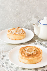 Denish with almond petals