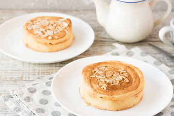 Denish with almond petals
