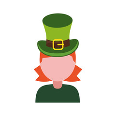 woman wearing leprechaun hat