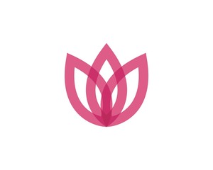 Lotus flowers design logo Template