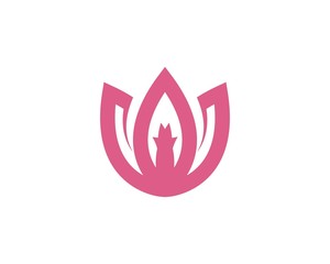 Lotus flowers design logo Template