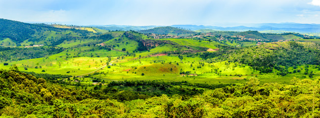 Panoramic view of country side the state of  Minas Gerais , Brazil.