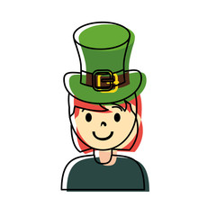 woman wearing leprechaun hat