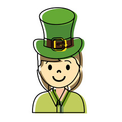 woman wearing leprechaun hat