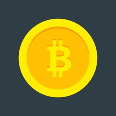 Bitcoin Mining   Cryptomon Vector Isolated Icon Sign Set Illustration Material Design