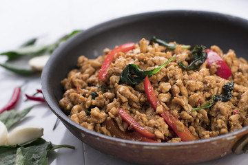 Thai spicy basil stir-fry