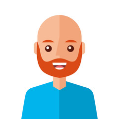 young man happy avatar character vector illustration design