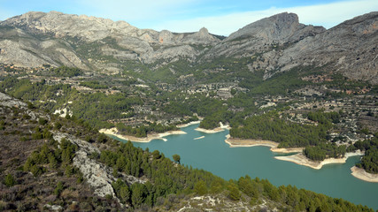 The reservoir near  Guadelest in Spain