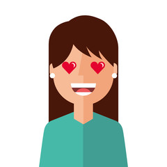lovely young woman avatar character vector illustration design
