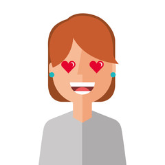 lovely young woman avatar character vector illustration design