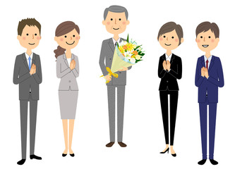 ビジネスシーン　挨拶