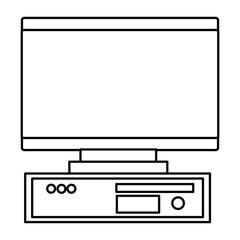 computer monitor with cpu monitor icon image vector llustration design 