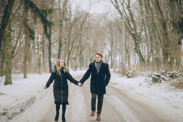 couple in winter