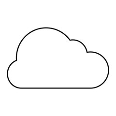 cloud isolated icon image vector llustration design  black line
