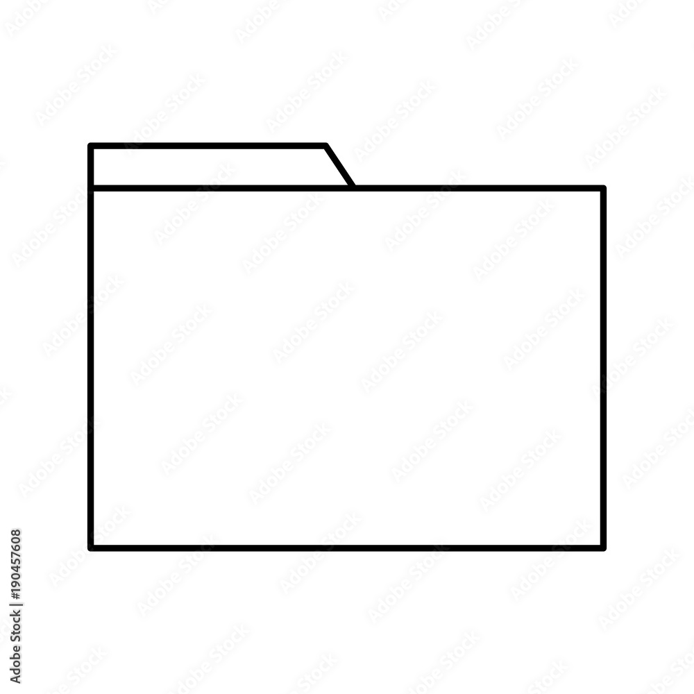 Poster file envelope icon image vector llustration design black line