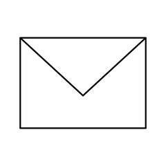 message envelope icon image vector llustration design  black line